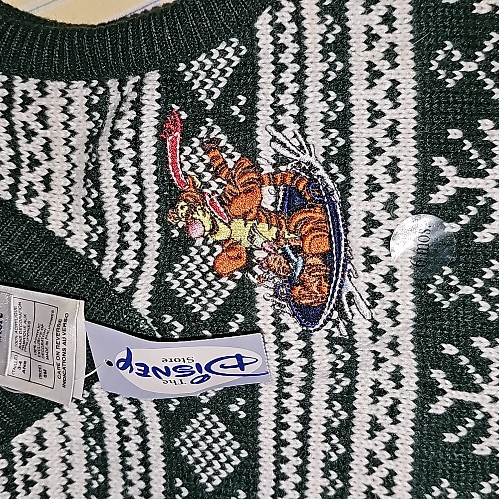 Disney Tigger Green Vest Kid Size 6M - Picture 4 of 9